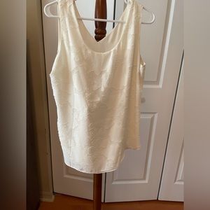 Chico’s Reversible Off White Solid or Floral Tank